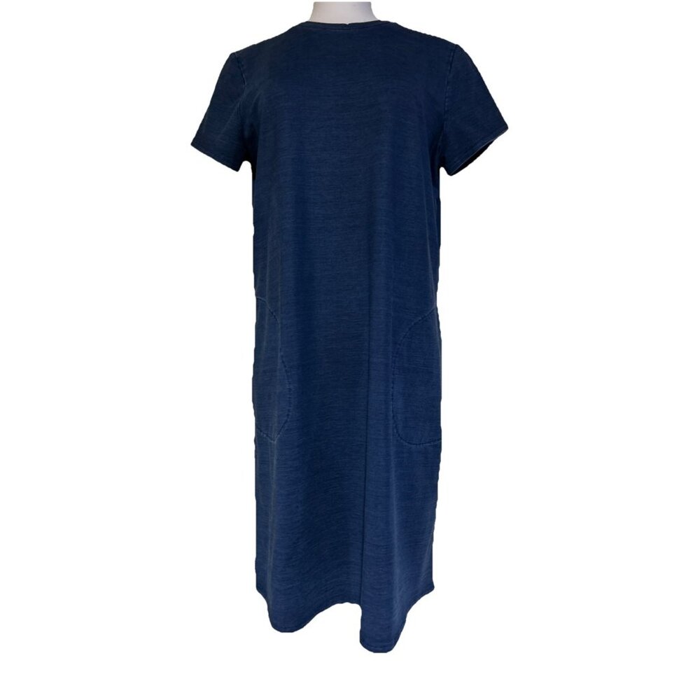 J. Jill Dress Women's Small Pure Jill Indigo T-Shirt Dress Casual Minimalist Mod